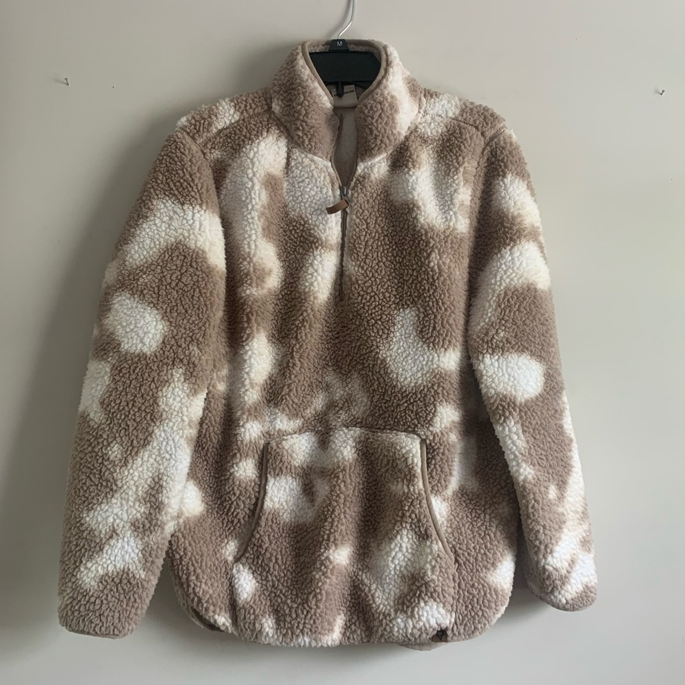 Fluffy pullover sweatshirt